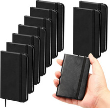 10 Pcs Hardcover Leather Pocket Notebook 4 X 2.5 Inch Small Notebook 50 Sheets H