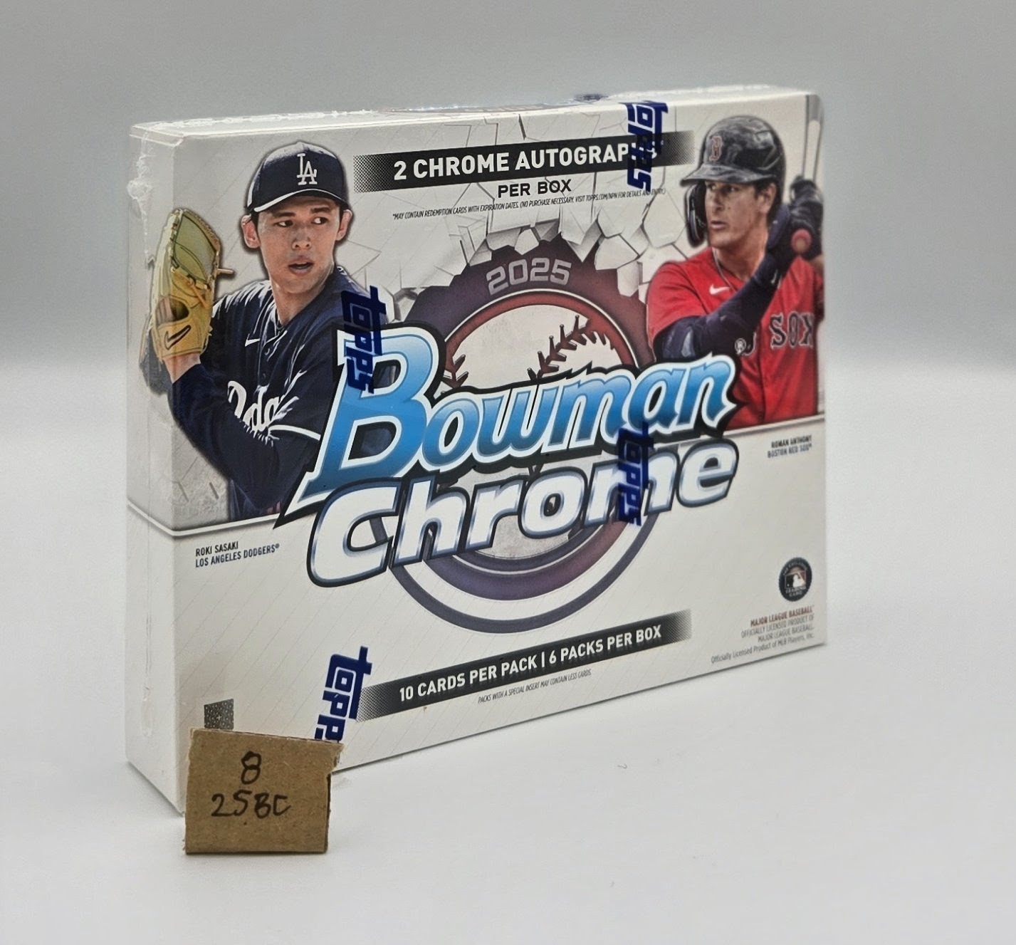 2025 Bowman Chrome Baseball Sealed Hobby Box 2 Autos From Factory Sealed Case view 5