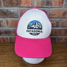 Women s Patagonia Mountain Logo 1973 Pink Mesh SnapBack Trucker Hat Hiking