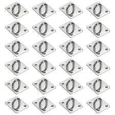 24pcs Phone Ring Holder 0.8" Adhesive Square Cell Phone Ring Finger Grip, Silver