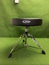 PDP Double Braced Adjustable Drum Throne 12" Round Top Nice Heavy Duty Seat