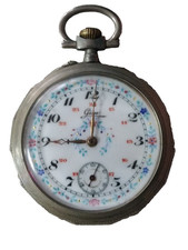 Montre à Gousset 1919 Argent Collection Gim Motifs Émaillés Mouvement Perpétuel 