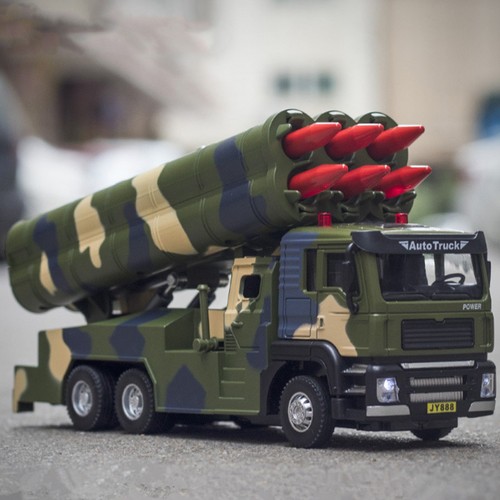 1/50 Militärraketen-Fahrzeug-Modell-Legierung Ziehen Zurück Raketen-Auto- SA - Bild 9 von 24