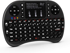Rii Mini Wireless Bluetooth Keyboard with Touchpad, Support Bluetooth 2.4Ghz