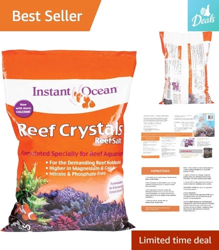 Reef Crystals Aquarium Salt for 50 Gallons – Vital Nutrients for Coral Growth