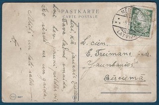 LATVIA: 1936 Postcard from MERSRAGS; Small Place