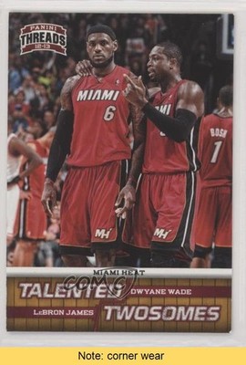 2012 Panini Threads Talented Twosomes LeBron James Dwyane Wade #3 HOF READ t0h