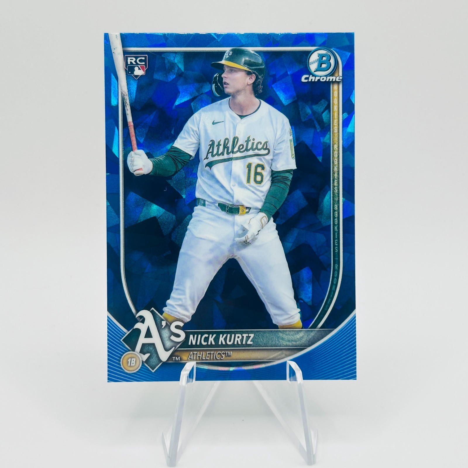 2025 Bowman Chrome Sapphire NICK KURTZ RC Rookie Refractor #93 - A's