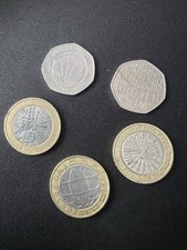 5 x UK Commemorative Coins – £2 & 50p Mixed Designs (NHS, Benjamin Britten)