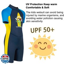 Wetsuit Kids Full Suits 2.5mm Neoprene Wet Suit UV Protection Keep Warm Long ...