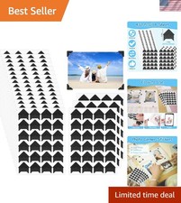 432 Pcs Self-Adhesive Acid-Free Photo Corners for Scrapbooking, Black
