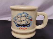 Vintage Old Spice "Grand Turk" ship ceramic Shaving mug w/ handle 5" x 4"