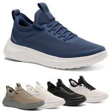 Men's Slip-On Walking Shoes Lightweight Breathable Knit Sneakers All-Day Comfort