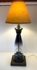Clase Azul Gold Tequila TABLE LAMP Package w/ Kraft Shade LED Bulb Wood Base