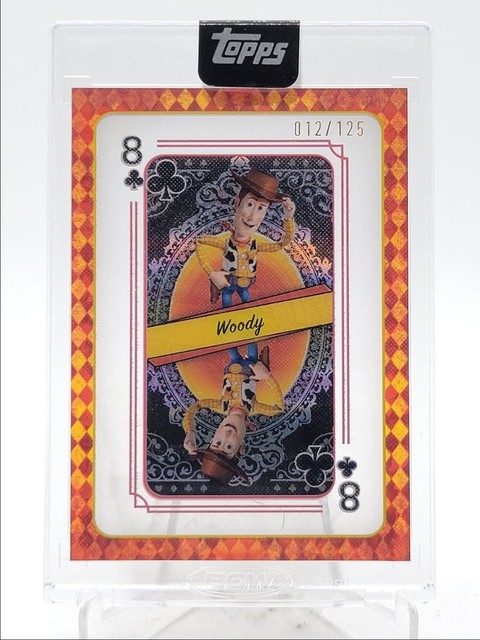 WOODY 2025 TOPPS DISNEY MINT QUEEN OF HEARTS 8 OF CLUBS /125 Q0895