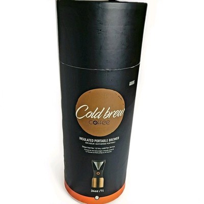 Asobu Cold Brew Coffee Maker Insulated Portable Brewer 34oz KB900 Copper/Black