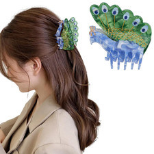 Peacock Hair Clips, Cute Bird Animal Hair Claw Clip for Women Girls, Acetate Mar
