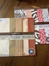 Recollections Scrapbook Paper 12 x 12 Paper Pad Lot  48 Sheets Fall Animal Print