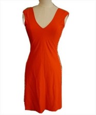 CHANEL One-Piece Swimsuit Red Clover Coco Mark 01P Vintage Size 38