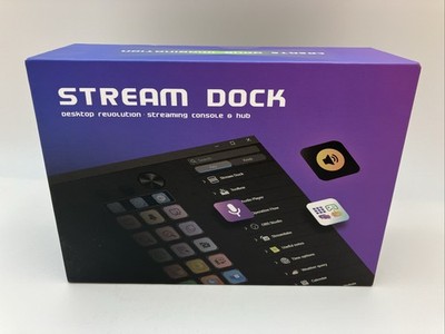 Stream dockStream Dock Streaming Console & Hub customizable LCD Macro keys Conte