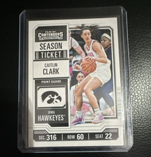 2024 Panini Caitlin Clark Collection CC4 Season Ticket College Contenders Iowa …