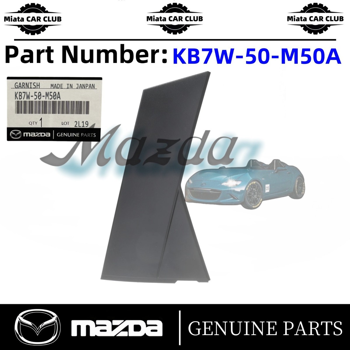 OEM GENUINE Mazda 2017-2024 CX-5 Rear Right Door Molding Trim KB7W