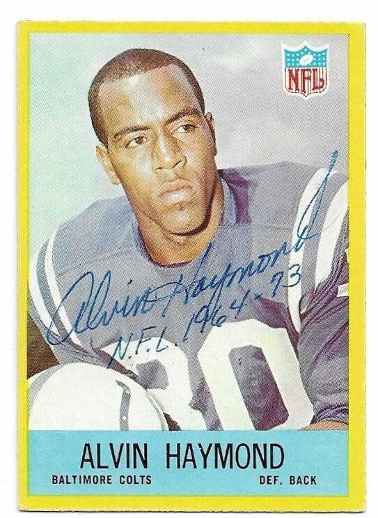 ALVIN HAYMOND 1967 Philadelphia Signed Autographed card #17