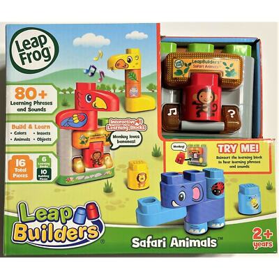 Leap Frog Leap Builders Kids Safari Animals Learning Fun Toys Ages 2+ Girls Boys