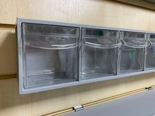 Wall Storage Tubs Plastic Box Tilt Bins Locking Bar Parts Van Tools Boxes Grey