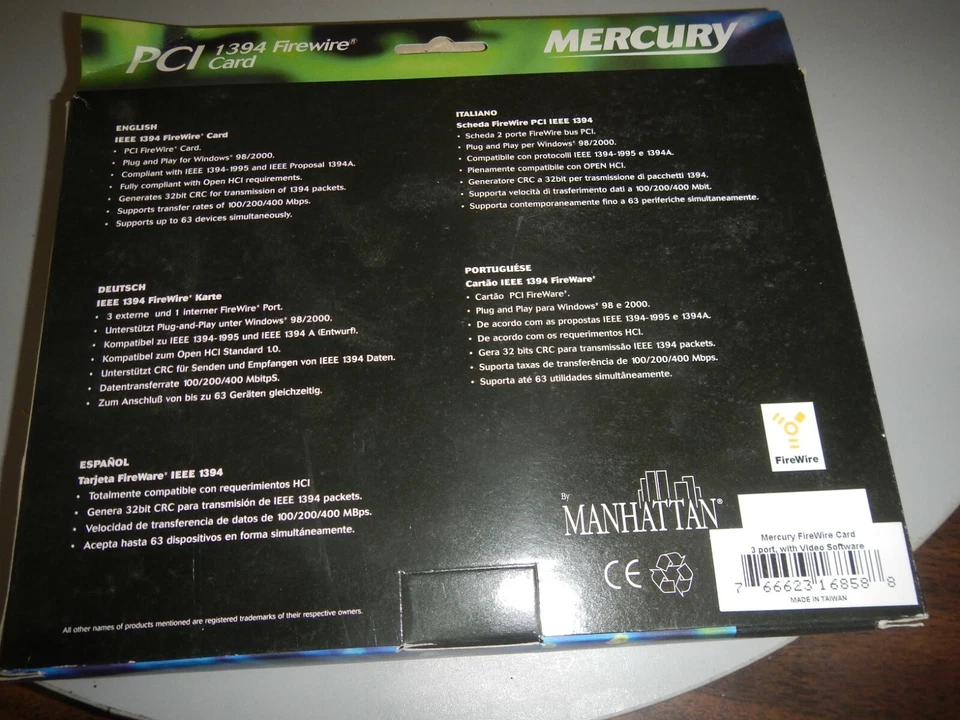 PCI  3 Port FIREWIRE CARD  IEEE 1394 Controller  NEW - Image 3 of 4