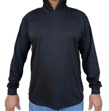 Hoodie Black High Visibility Shirt  / Air Cooling Flow w/ UV Protection