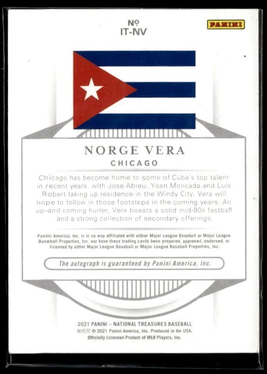 L1,666 - 2021 Panini National Treasures International Auto #11 Norge Vera /99 - Image 2 of 2