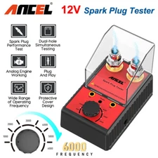 ANCEL Car Spark Plug Tester Dual Hole Petrol Ignition Analyzer Diagnostic Tool