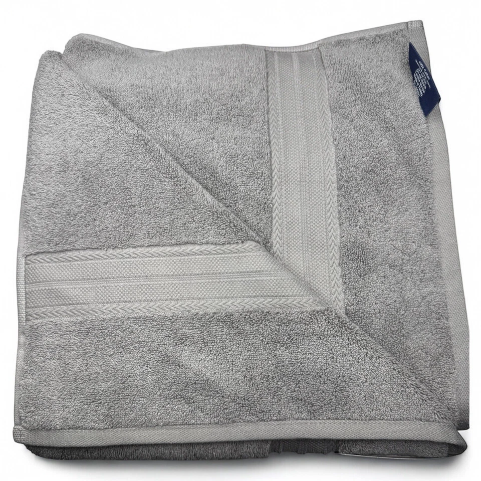 Brooks Brothers Premium Turco 2 Toallas de Baño Gris 100% Algodón Nuevo Foto 4 de 4