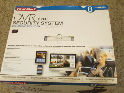 FIRST ALERT DC8810-420 COMPLETE 8 CAMERA & DVR SECURITY SYSTEM   NEW OPEN BOX