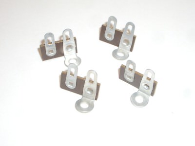 VINTAGE PHENOLIC TERMINAL STRIP 2 LUG 1 COMMON GROUND 4PC SET