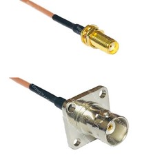 RG316 SMA Female Long to BNC Flange Female RF Cable Rapid-SHIP LOT