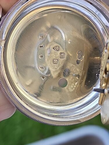 Antike englische Fusee Schlüssel Taschenuhr Pocket Watch Läuft - Spz5 - Bild 14 von 24