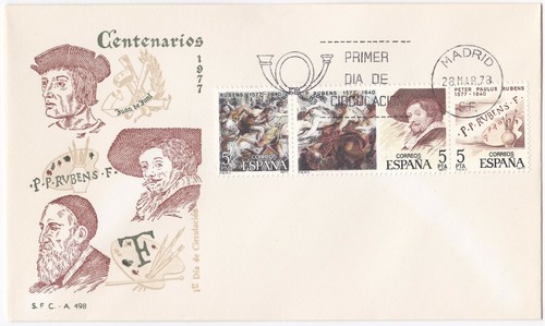 Spain FDC 1978 – Michel nº 2355/57 - 400th Birth Anniversary of Rubens