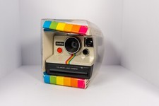 Vintage Polaroid SX-70 One Step Rainbow Stripe Land Camera w/ Manual-WORKS 