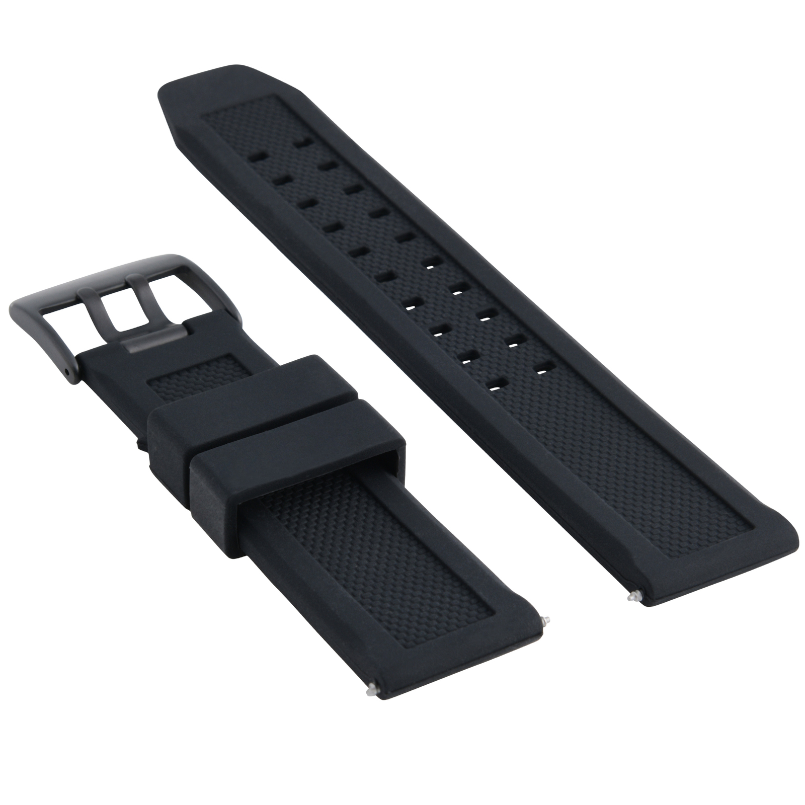 23MM RUBBER WATCH BAND STRAP FOR CITIZEN NAVIHAWK ECO DRIVE PVD BLACK