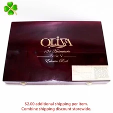 Oliva 135 Anniversary Serie V Edicion Real Wood Cigar Box 13.25" x 9" x 1.75