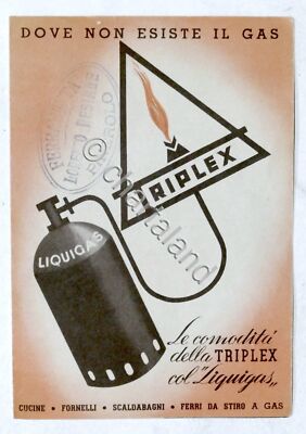 Advertising Brochure Liquigas - Triplex Appliances - Kitchen Stoves - 1938