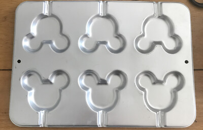 Wilton Disney Aluminium Mickey Mouse Cookie Treat Pan Cake Pops 1995 13,5x9,5