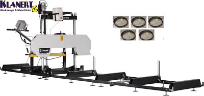 LUMAG BSW76EPRO 400V Elektro Blockbandsäge Kleinsägewerk - mit 5 Ersatzbändern