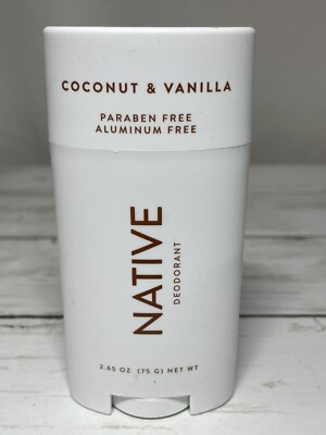 NATIVE Deodorant ~ Coconut & Vanilla ~ Aluminum and Paraben Free~ 2.65oz -Sealed