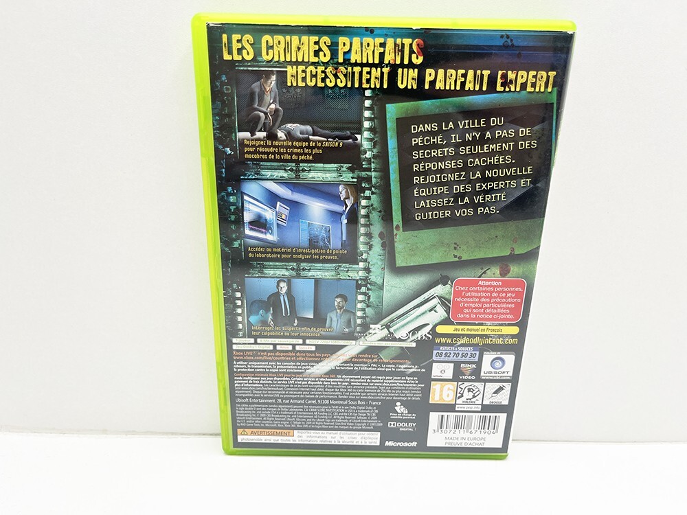 Les experts préméditation xbox 360 pal fr neuf sous blister