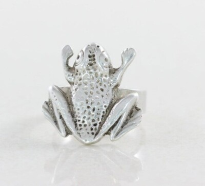 Sterling Silber Frosch Ring Größe 7