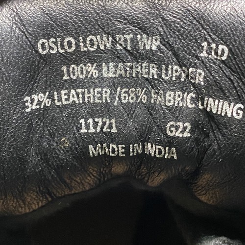 Stivali Polo Ralph Lauren Oslo bassi impermeabili in pelle idroguard neri taglia 11D - Foto 6 di 6