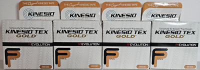 KINESIO TEX FP Gold, 1  x 16.4' KINESIOLOGY TAPE (4) ROLLS! Beige Color Sport